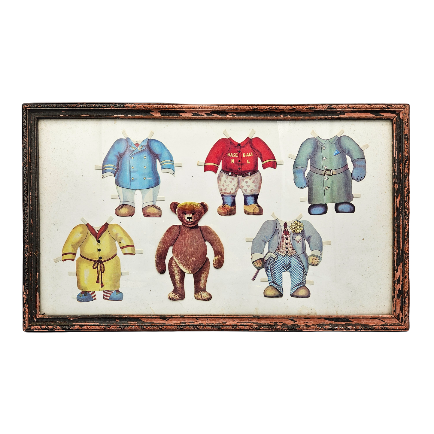 Framed Teddy Bear Paper Doll