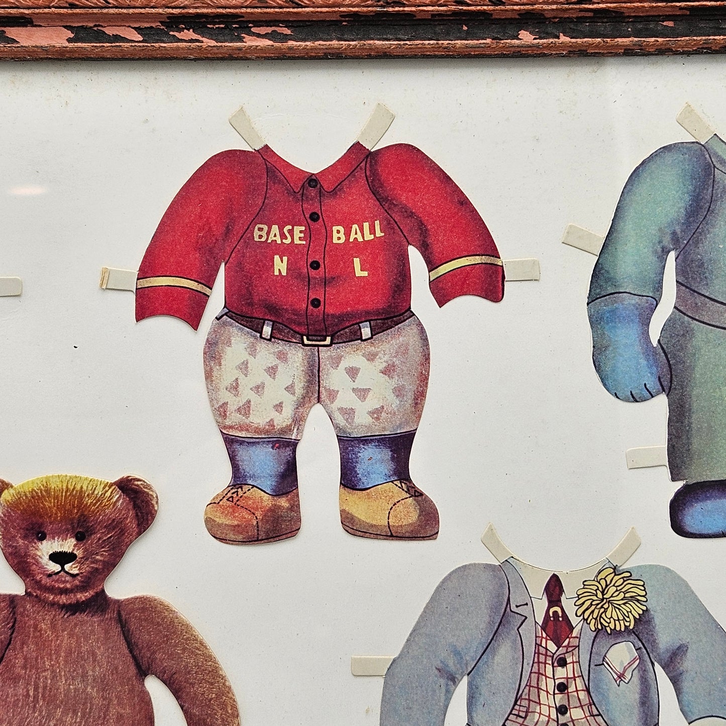 Framed Teddy Bear Paper Doll