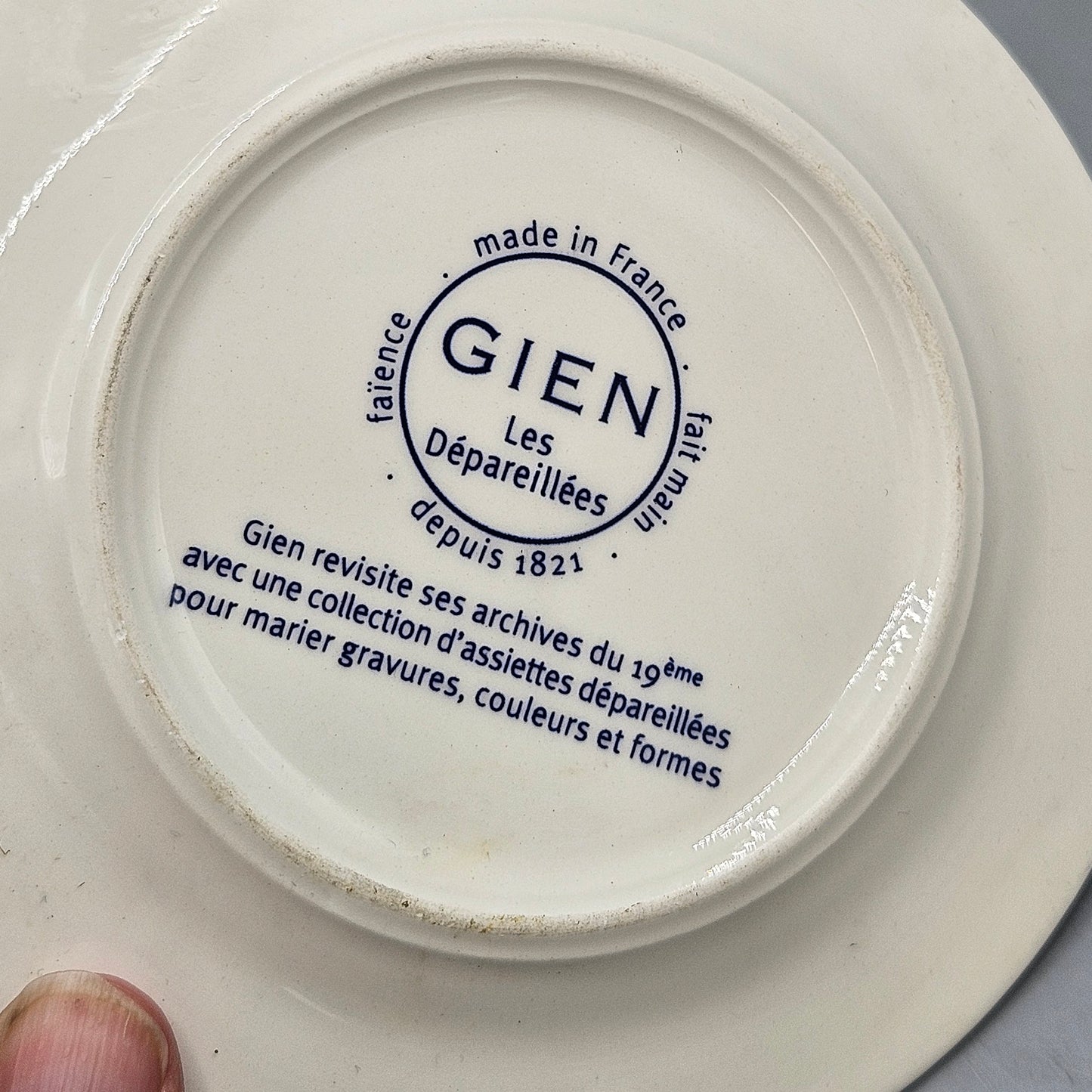 Gien French Faience Les Depareillees Dessert Plate