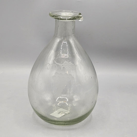 Handblown Glass Mariposa Grape Decanter