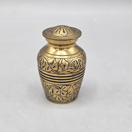 Vintage Indian Brass Lidded Jar