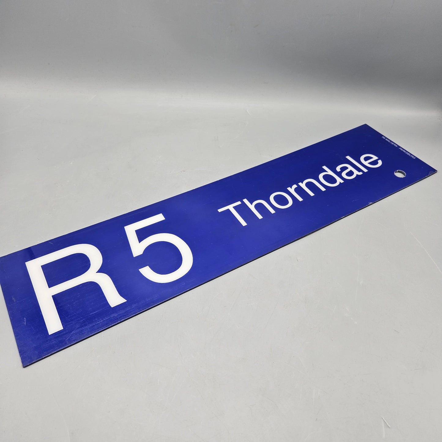 Vintage SEPTA R5 Regional Rail Malvern/Thorndale Sign