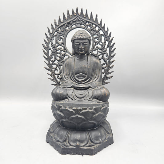 Vintage Metal Seated Buddha Statue