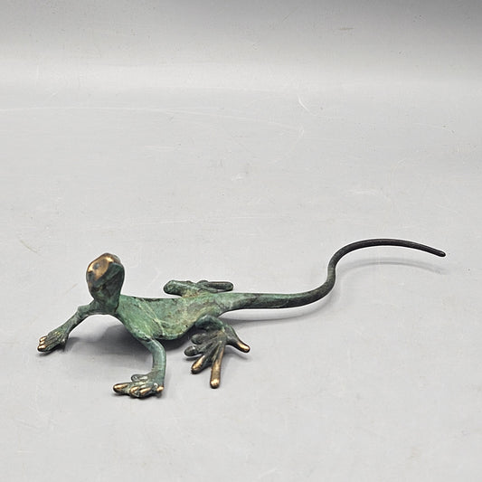 Michael Storey Patinated Bronze Lizard