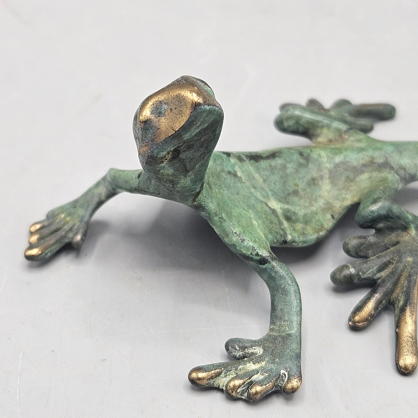 Michael Storey Patinated Bronze Lizard