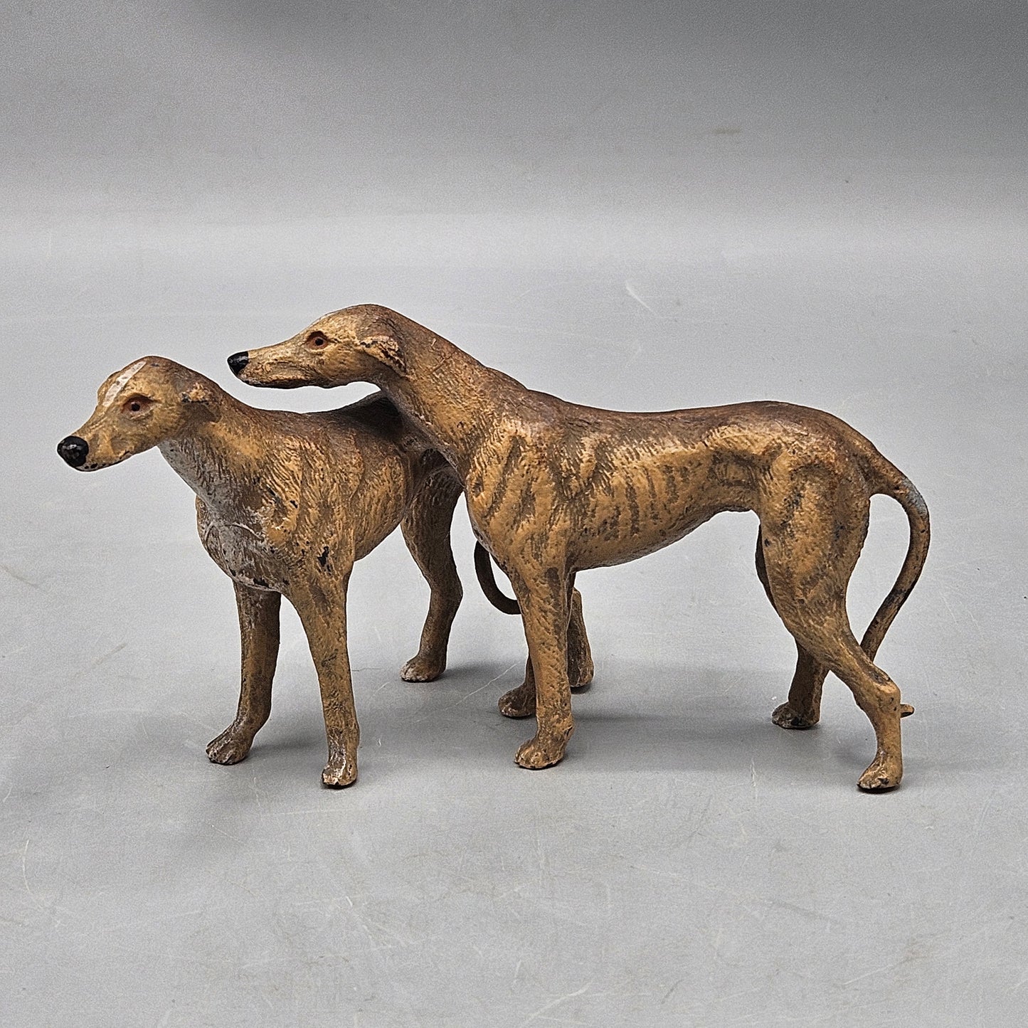 Antique Cold-Painted Vienna Bronze Greyhounds Figure