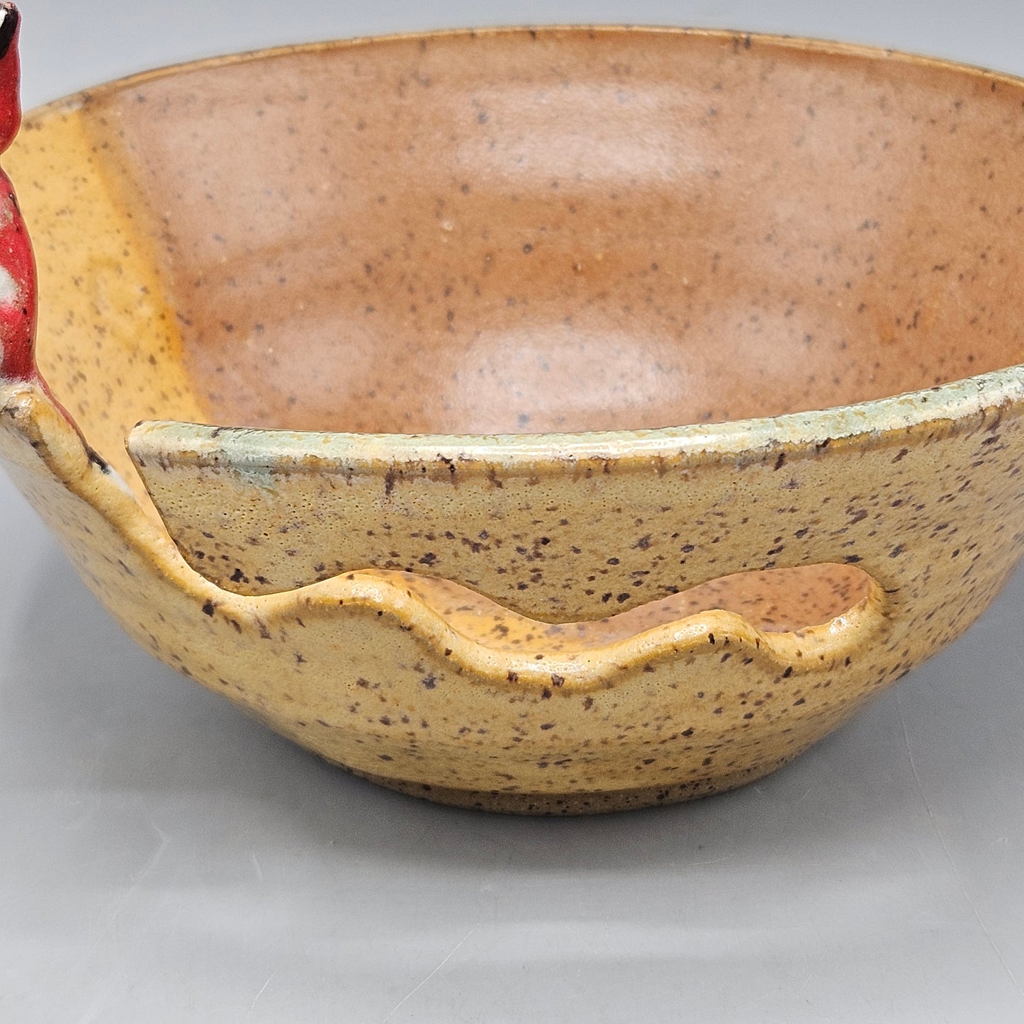 Studio Pottery Bowl with Fox