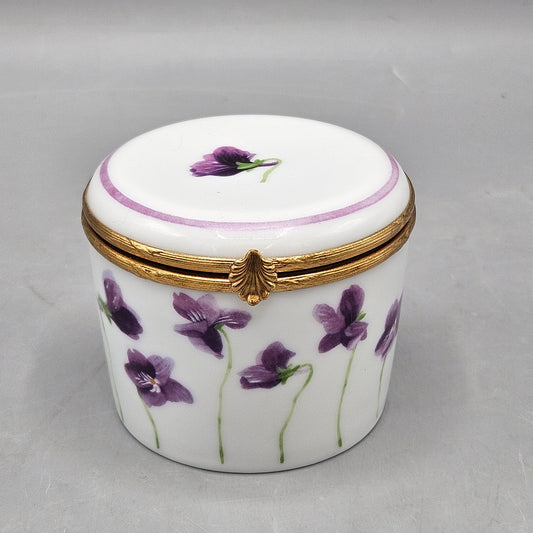 Raynaud for Yves Delorme Limoges Porcelain Box with Candle