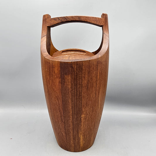 Early Dansk Staved Teak Ice Bucket by Jens Quistgaard For Dansk Design, 1960s