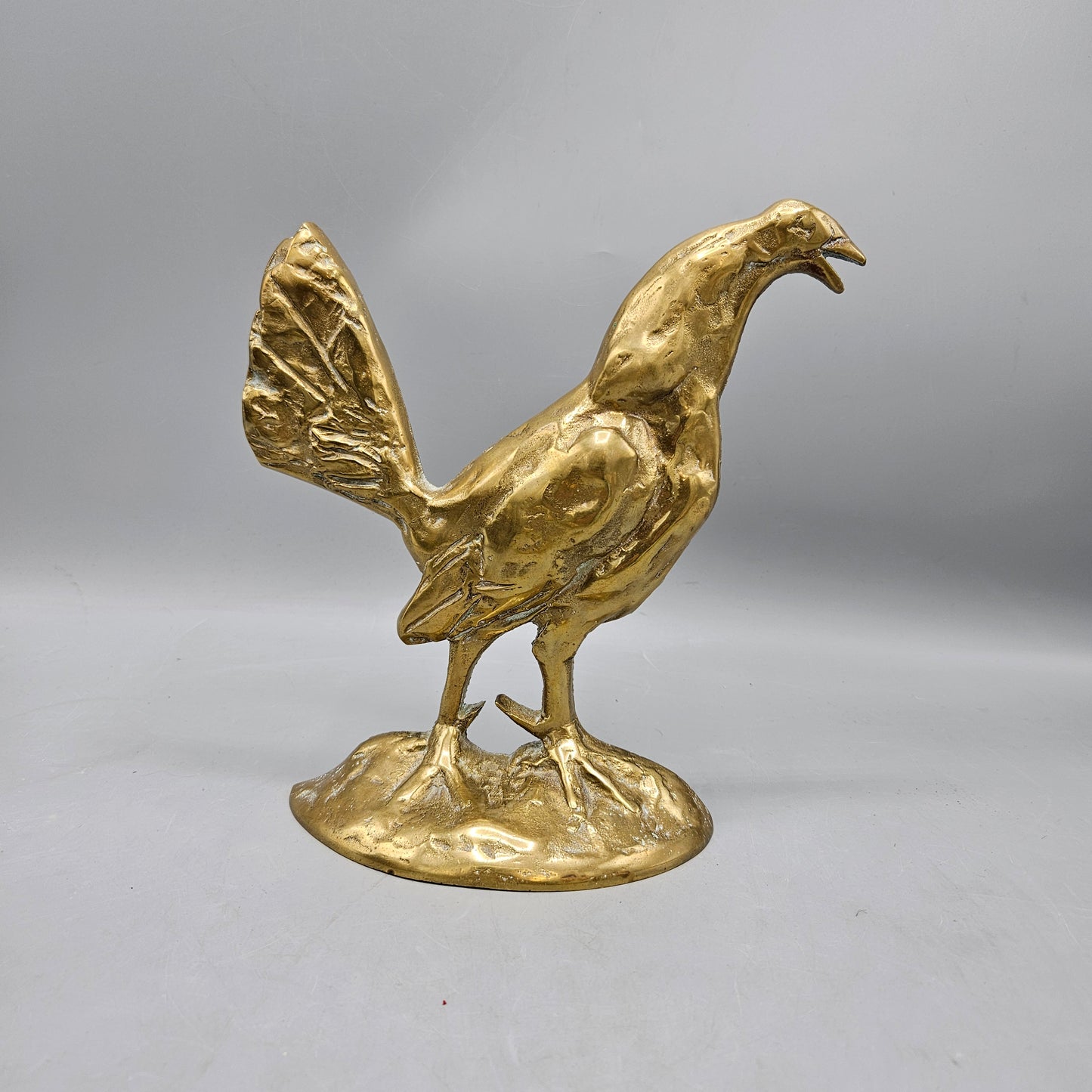 Cast Brass Rooster Doorstop