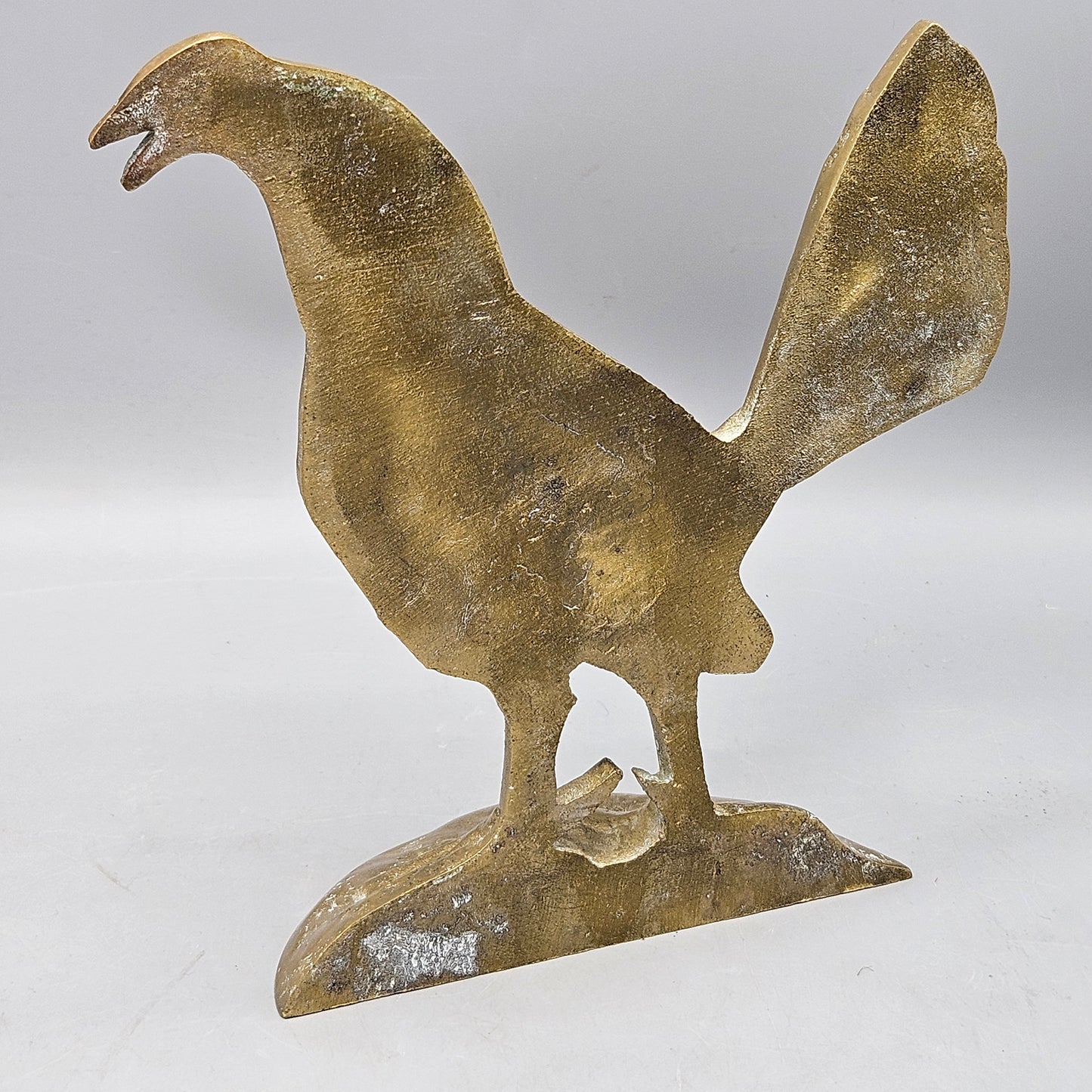 Cast Brass Rooster Doorstop