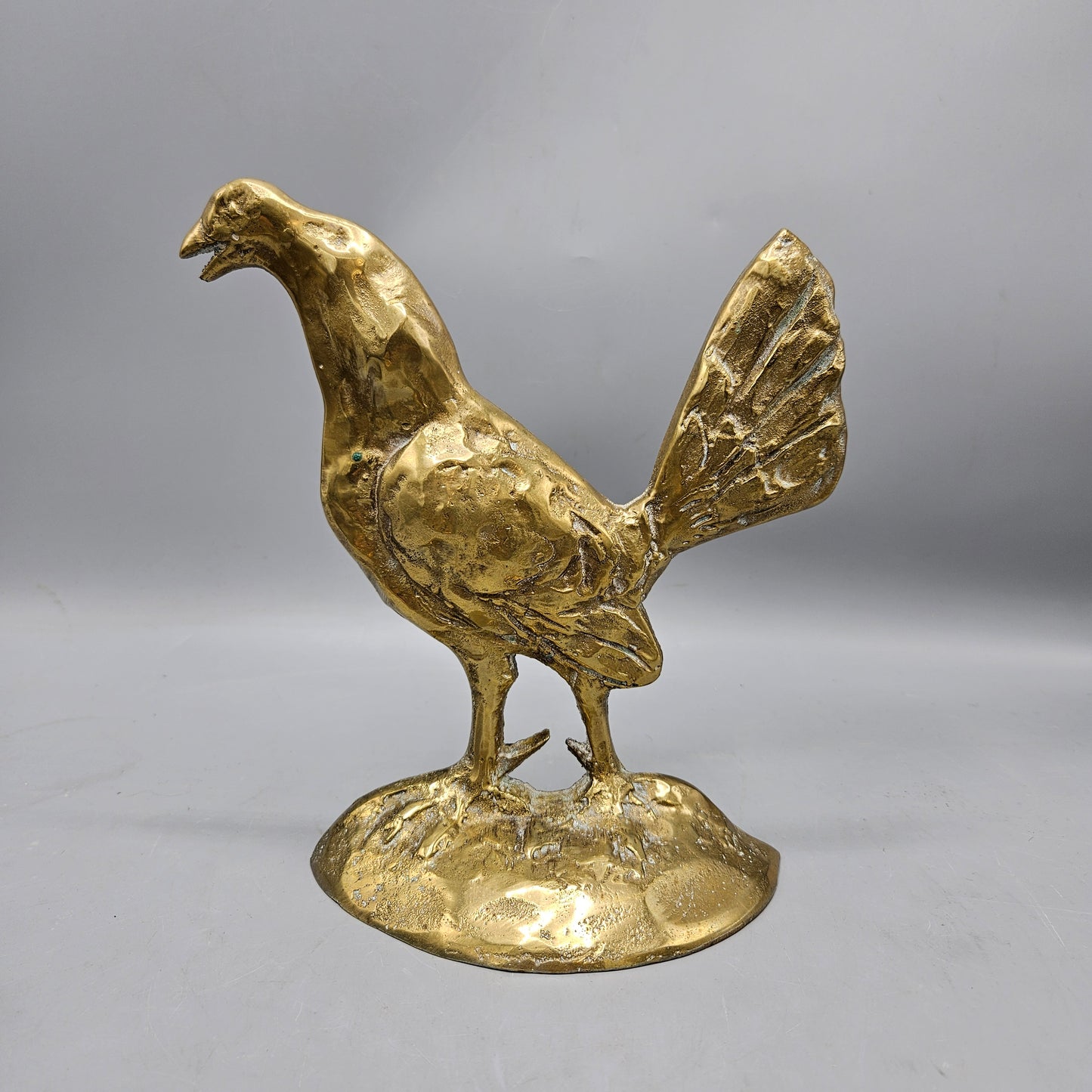 Cast Brass Rooster Doorstop