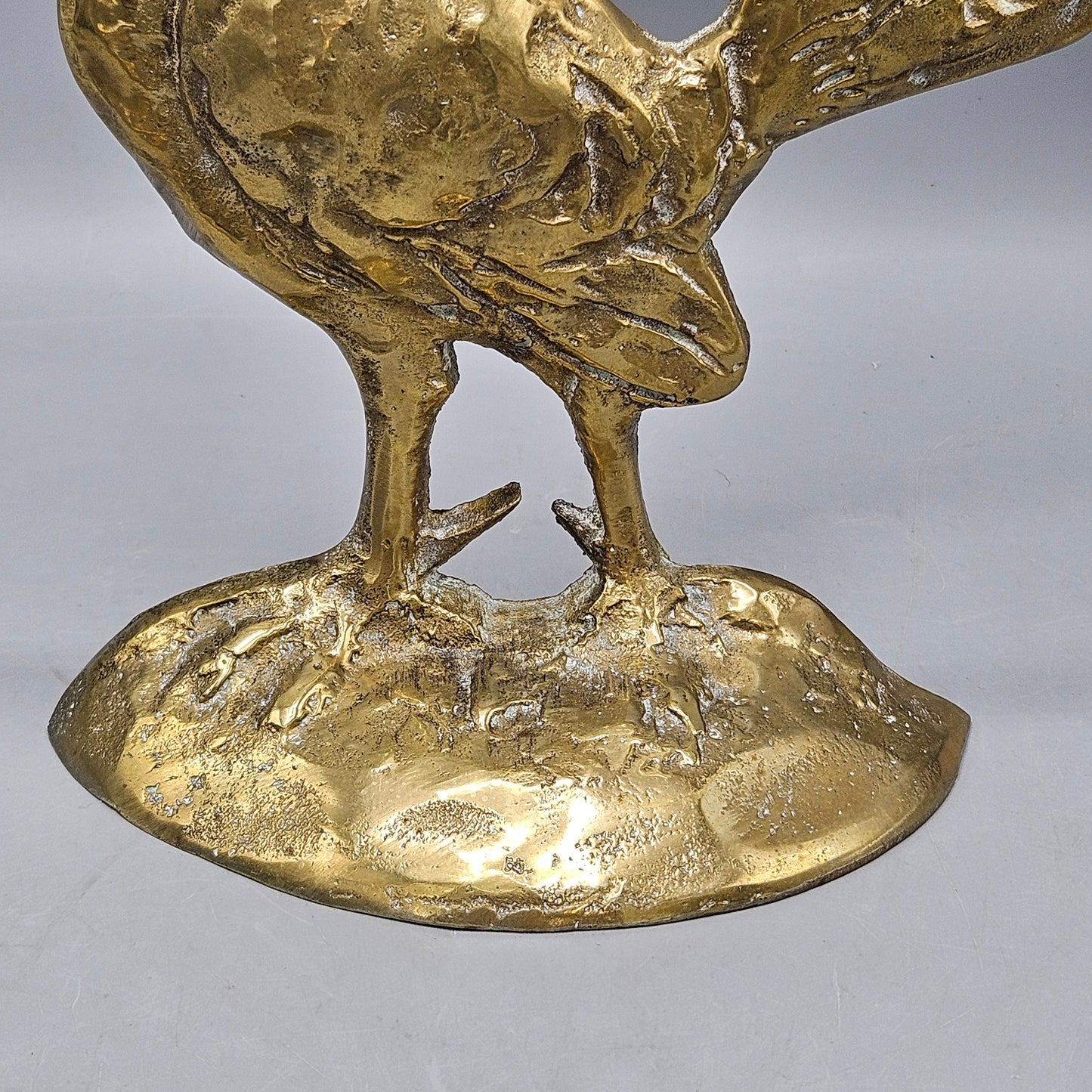 Cast Brass Rooster Doorstop