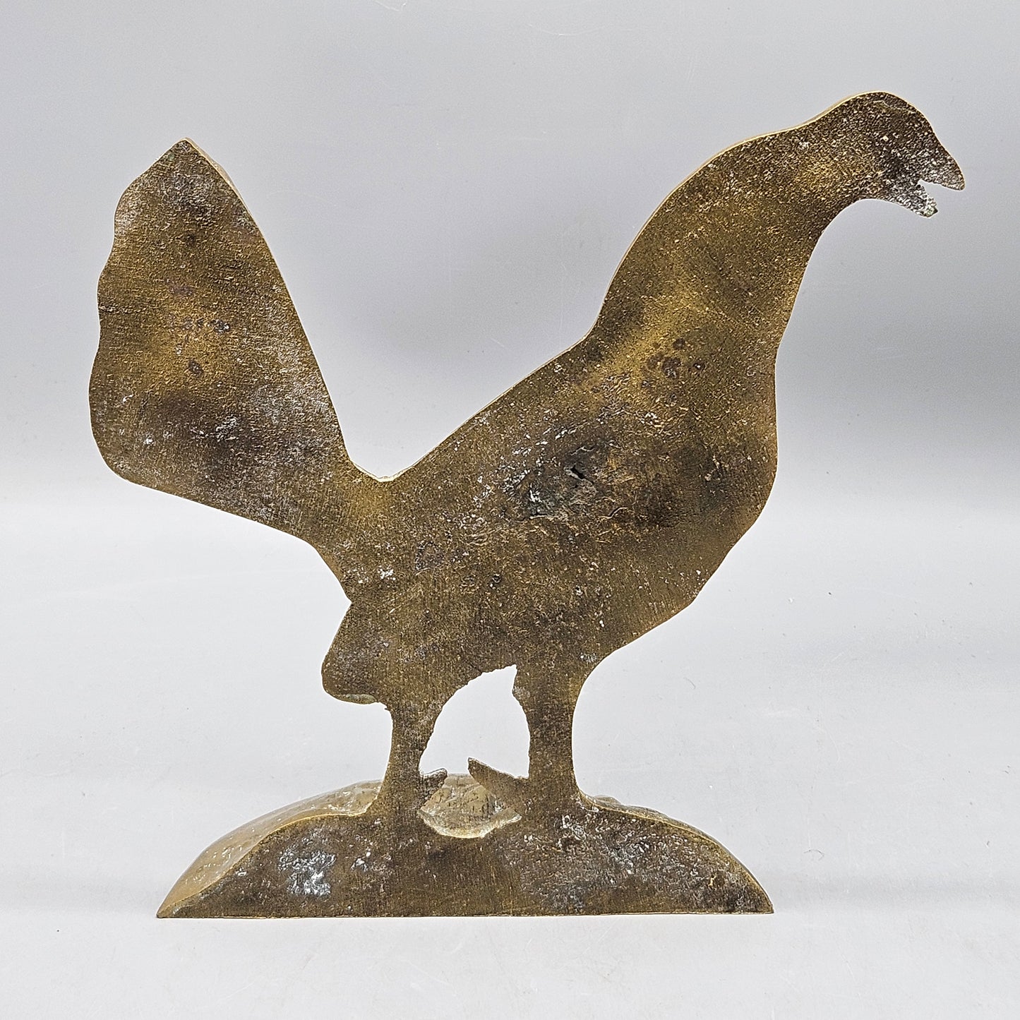 Cast Brass Rooster Doorstop