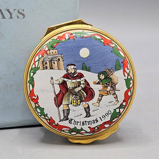 Halcyon Days Enamel Christmas 1990 Box