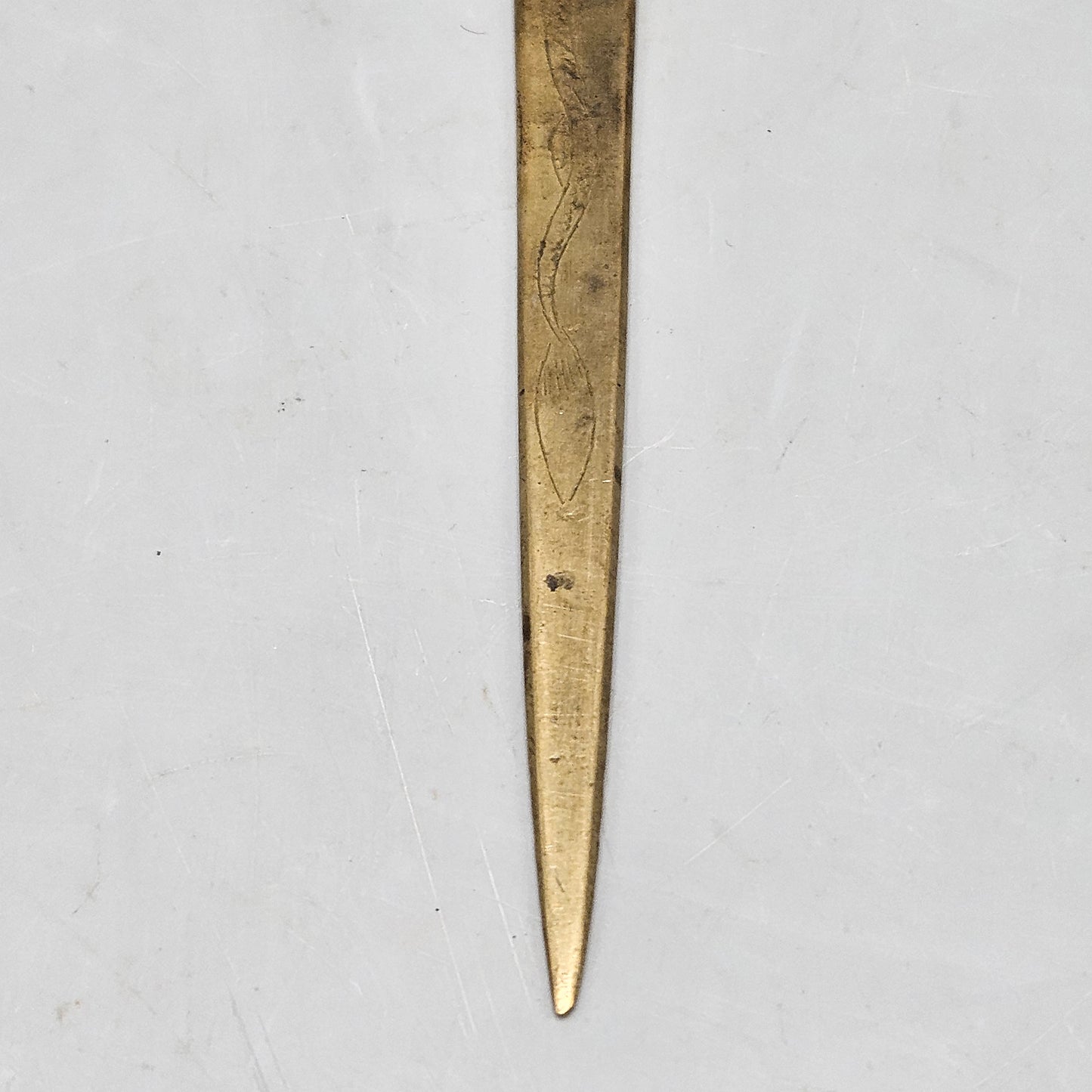 Vintage Chinese Brass Letter Opener with Animal