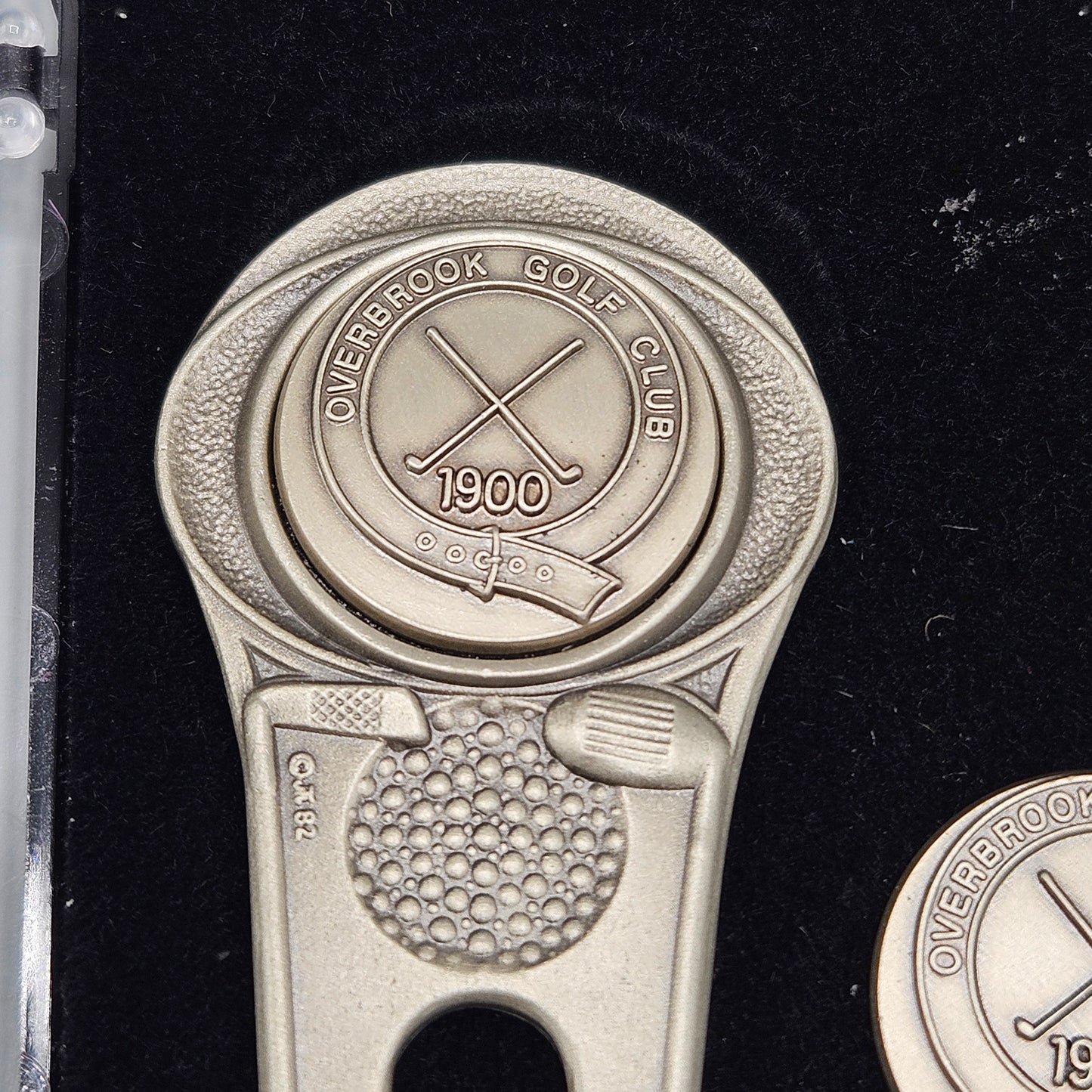 Pewter Overbrook Golf Club Divot Tool and Ball Marker