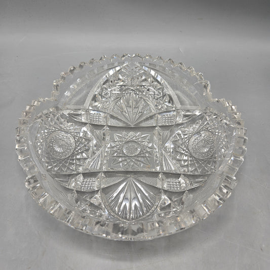 American Brilliant Period Cut Crystal Bowl