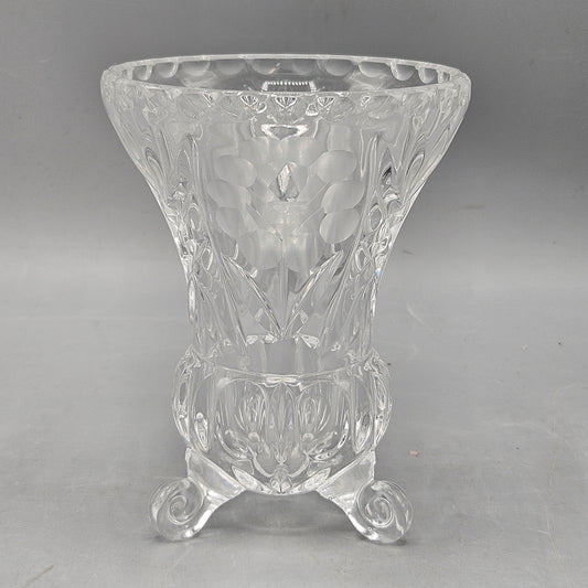 European Cut Lead Crystal Footed Vase