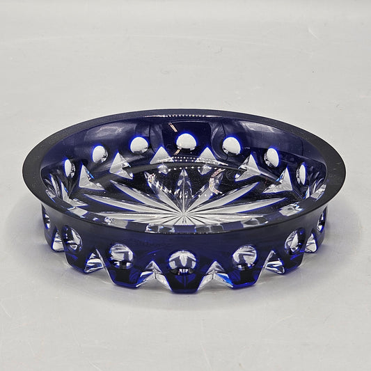 Faberge Cobalt Blue Cut to Clear Bowl ~ 2 Available