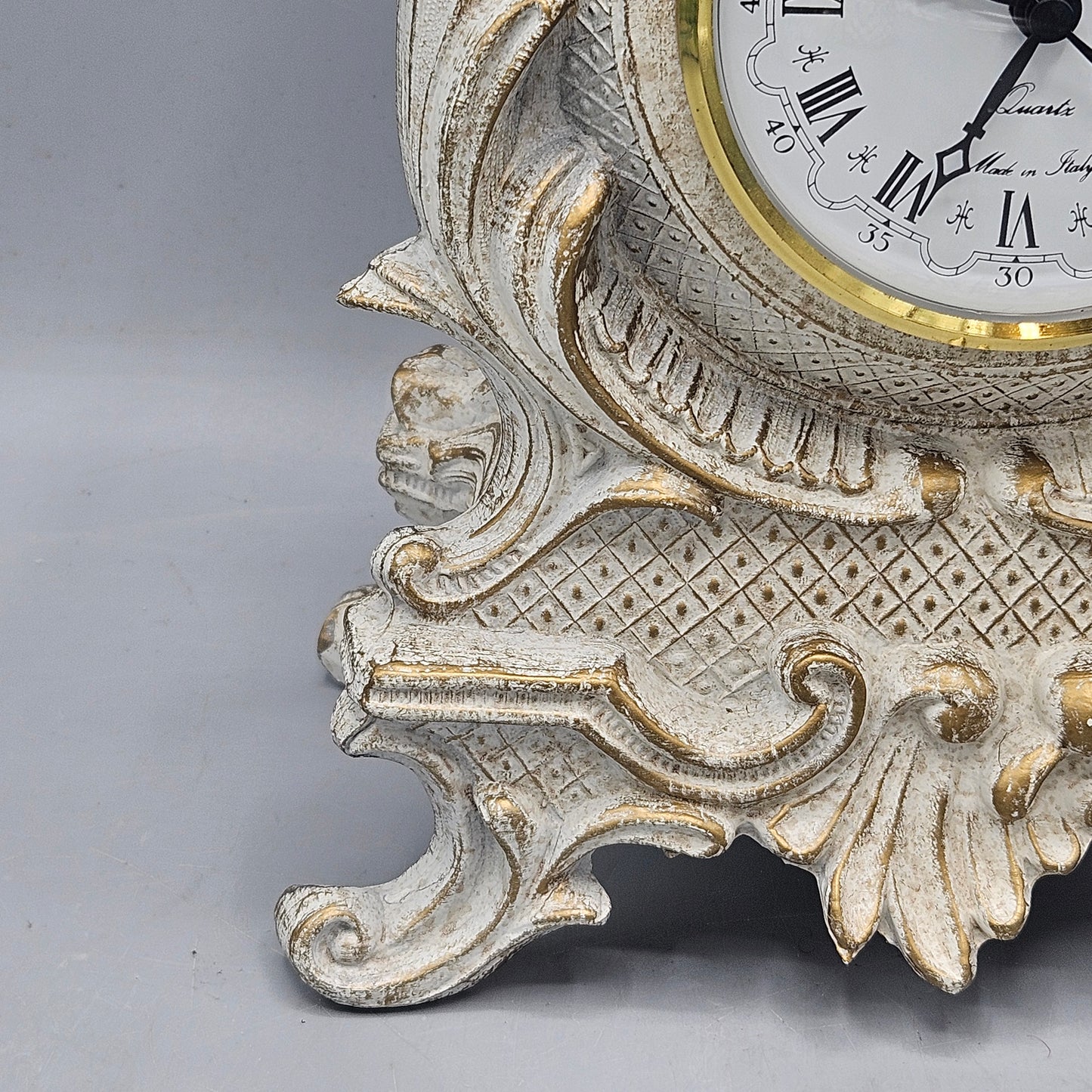 Mauro Manetti Antiqued Metal Mantle Clock