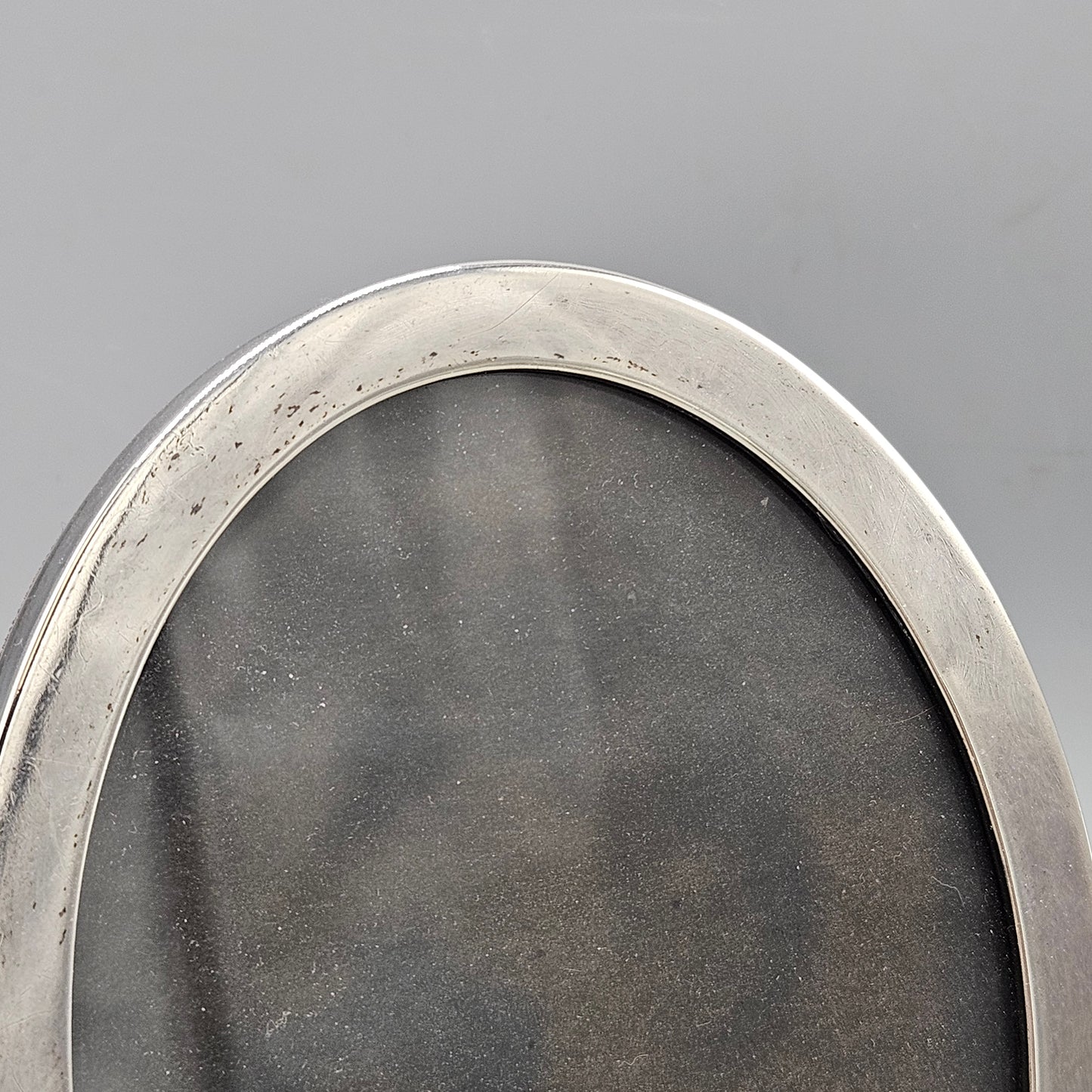 Vintage Sterling Silver Oval Picture Frame with Ball Feet