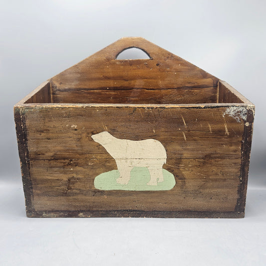 Folk Art Letter Rack with Painted Polar Bear