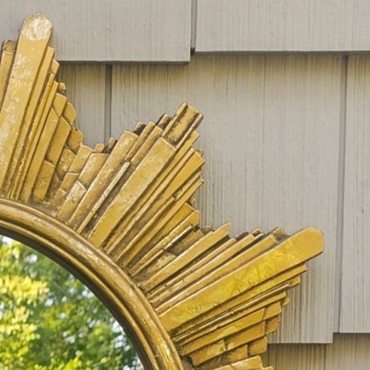 Vintage Gilt Wood Starburst Mirror