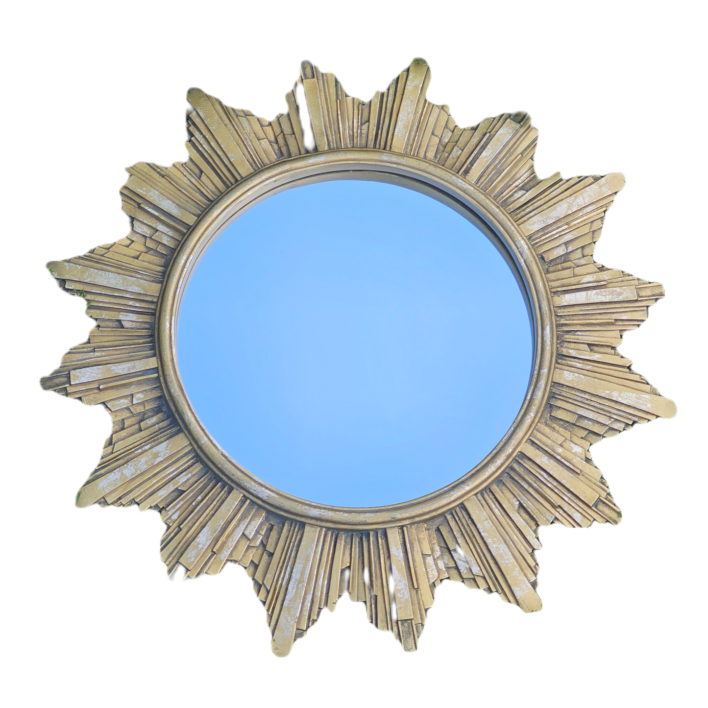 Vintage Gilt Wood Starburst Mirror