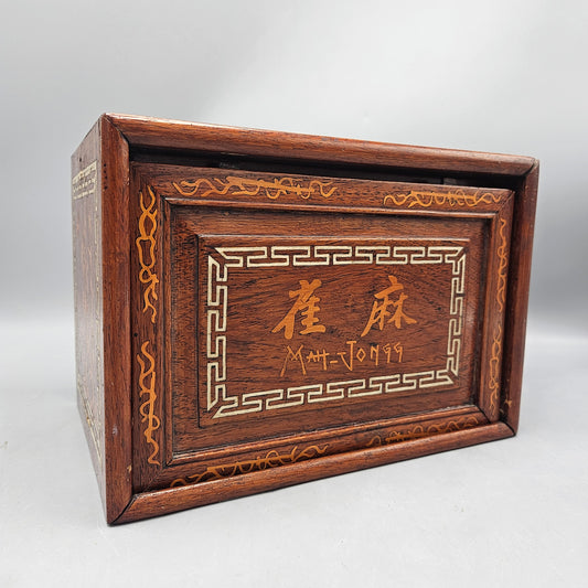 Mahjong Set in Wooden Case with Handle