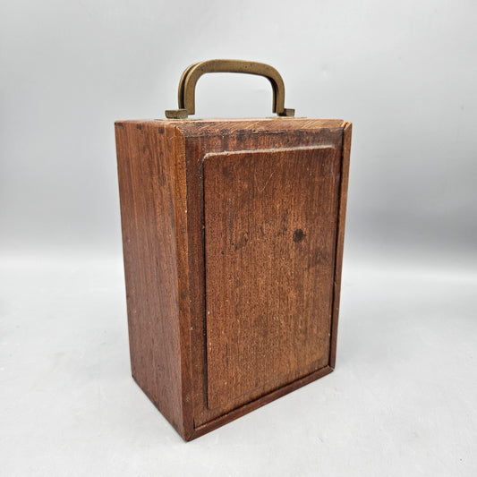 Mahjong Set in Wooden Case with Handle - Bone and Bamboo Tiles