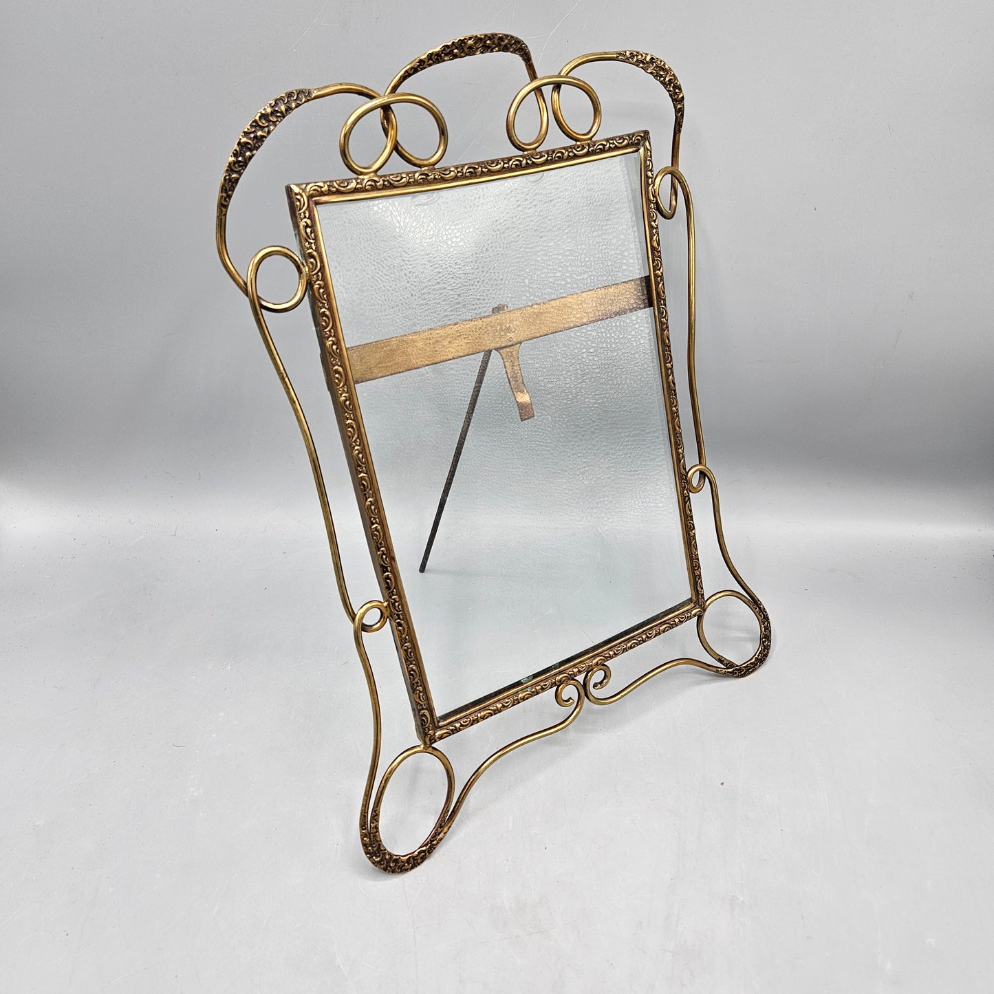 Antique Art Nouveau Brass Picture Frame