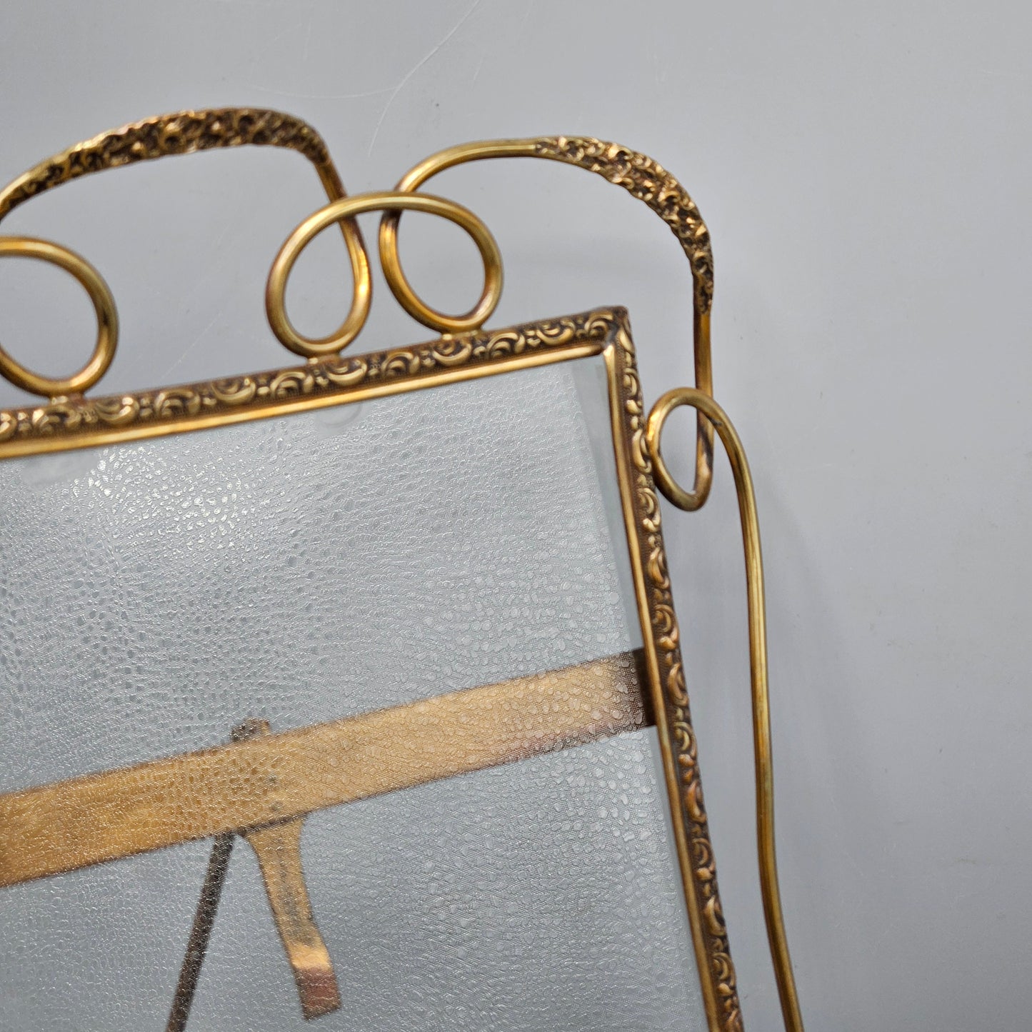 Antique Art Nouveau Brass Picture Frame