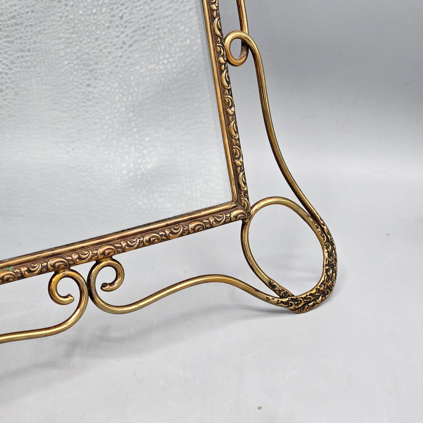 Antique Art Nouveau Brass Picture Frame