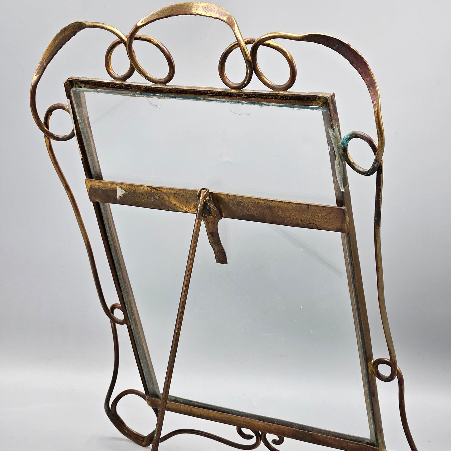 Antique Art Nouveau Brass Picture Frame