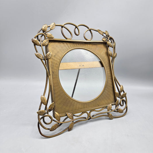 Antique Art Nouveau Brass Picture Frame