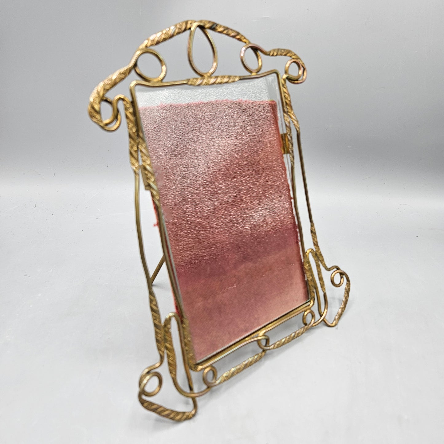 Antique Art Nouveau Brass Picture Frame