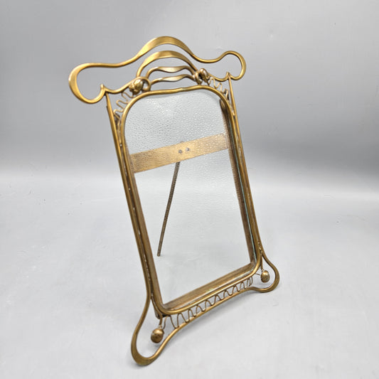 Antique Art Nouveau Brass Picture Frame