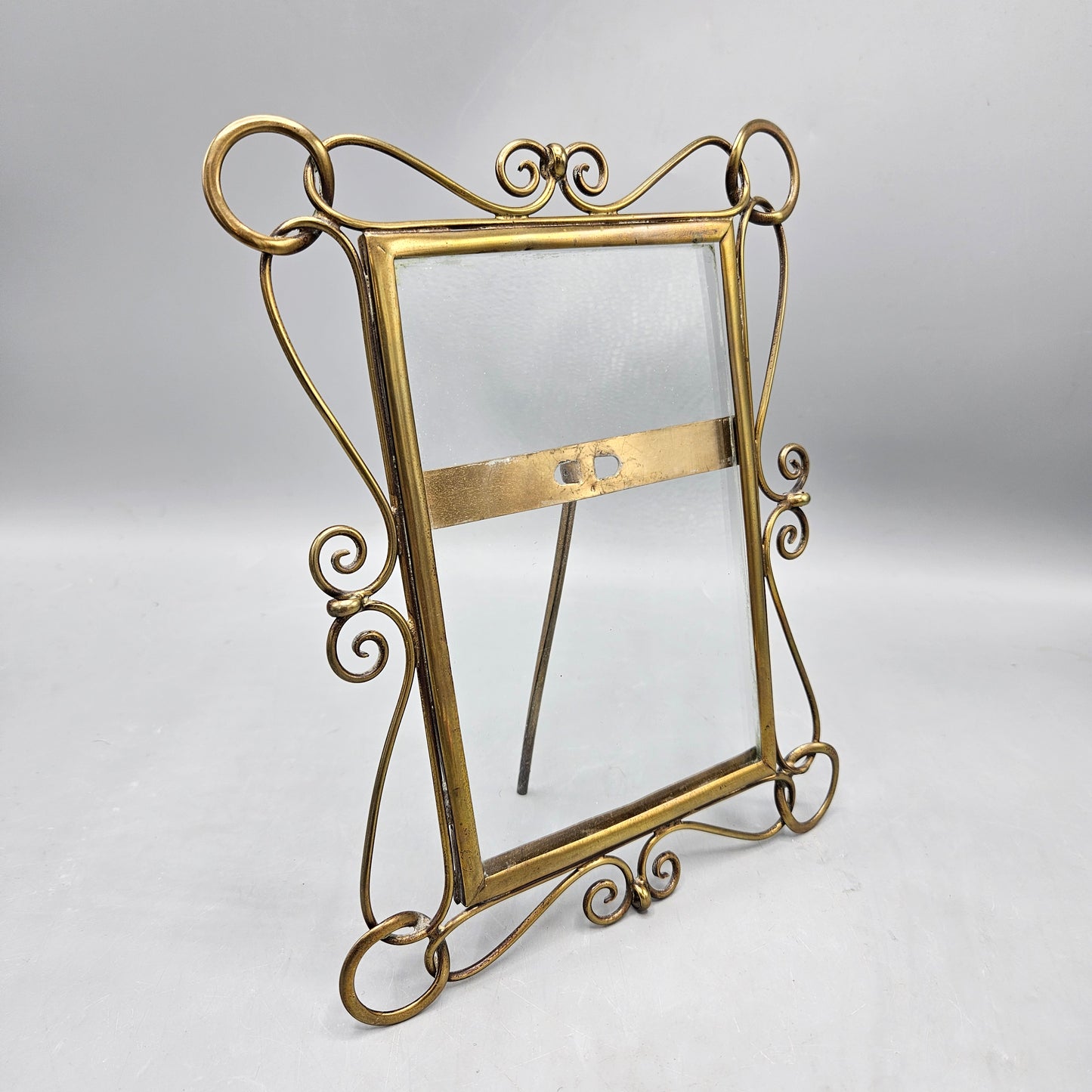 Antique Art Nouveau Brass Picture Frame