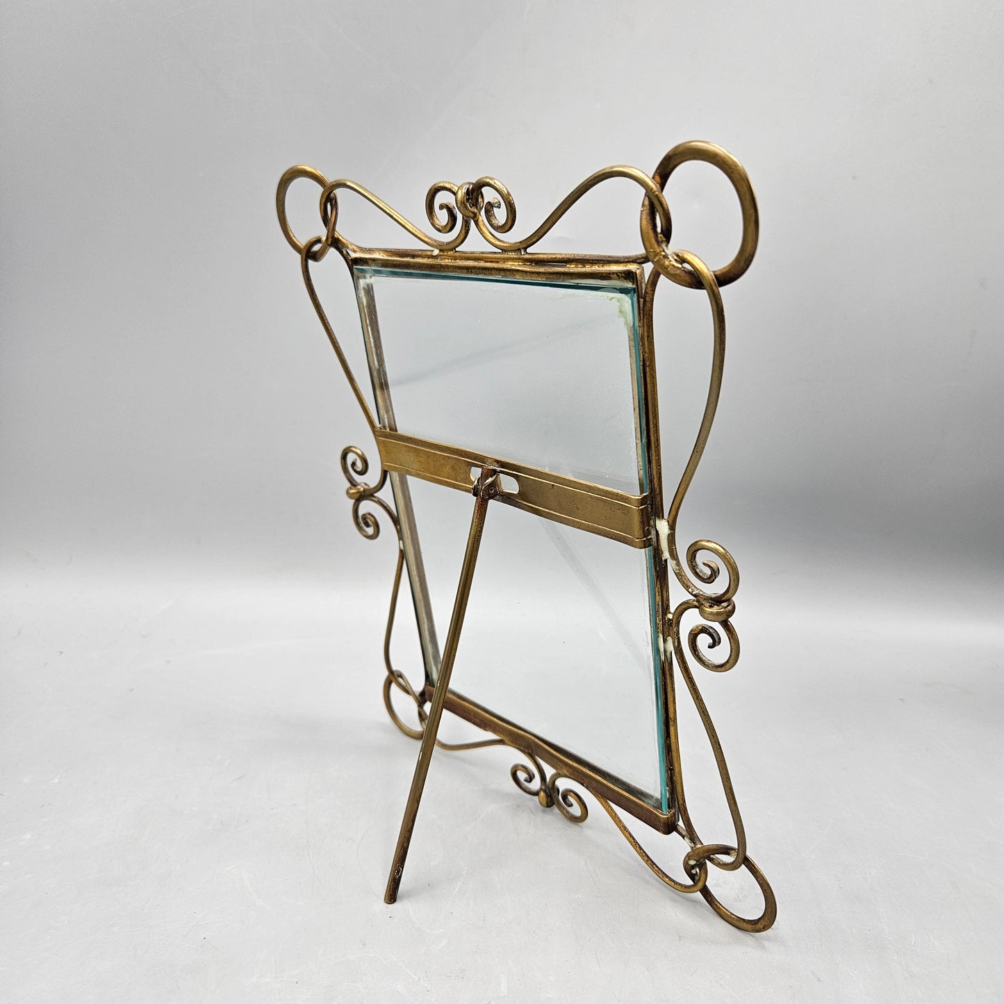 Antique Art Nouveau Brass Picture Frame