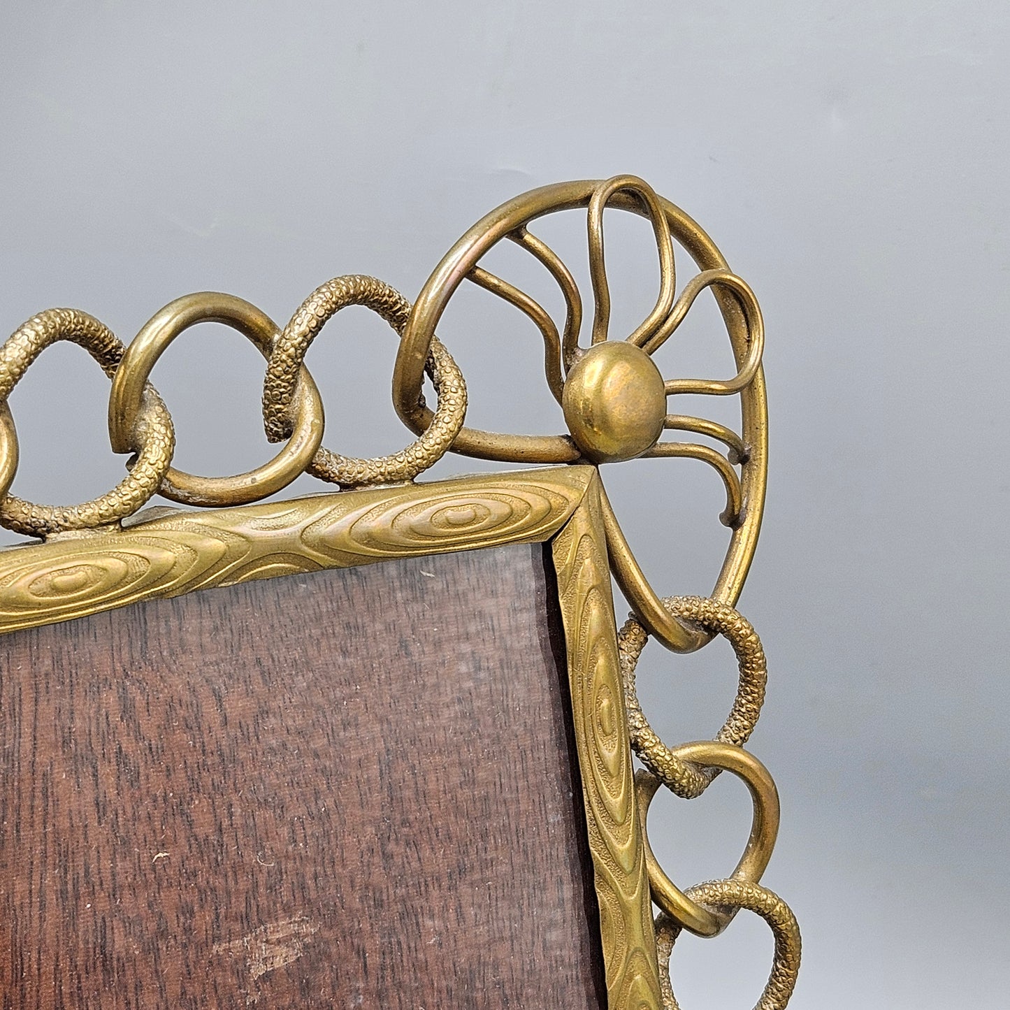 Antique Art Nouveau Brass Picture Frame