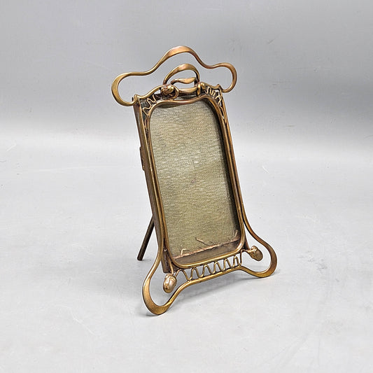 Antique Art Nouveau Brass Picture Frame