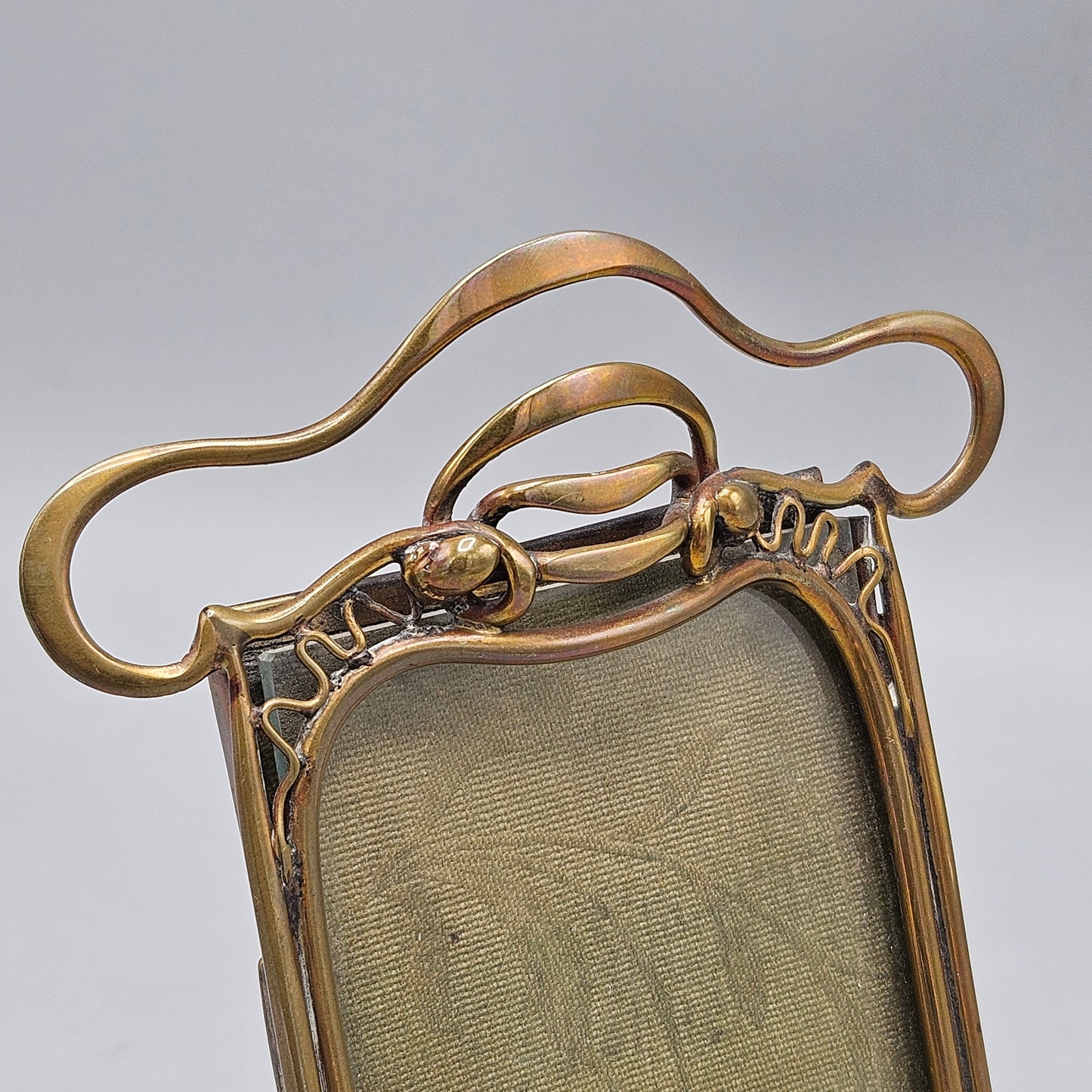 Antique Art Nouveau Brass Picture Frame