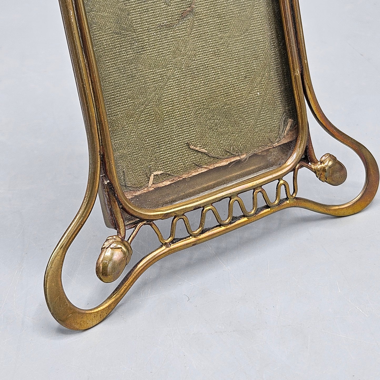 Antique Art Nouveau Brass Picture Frame