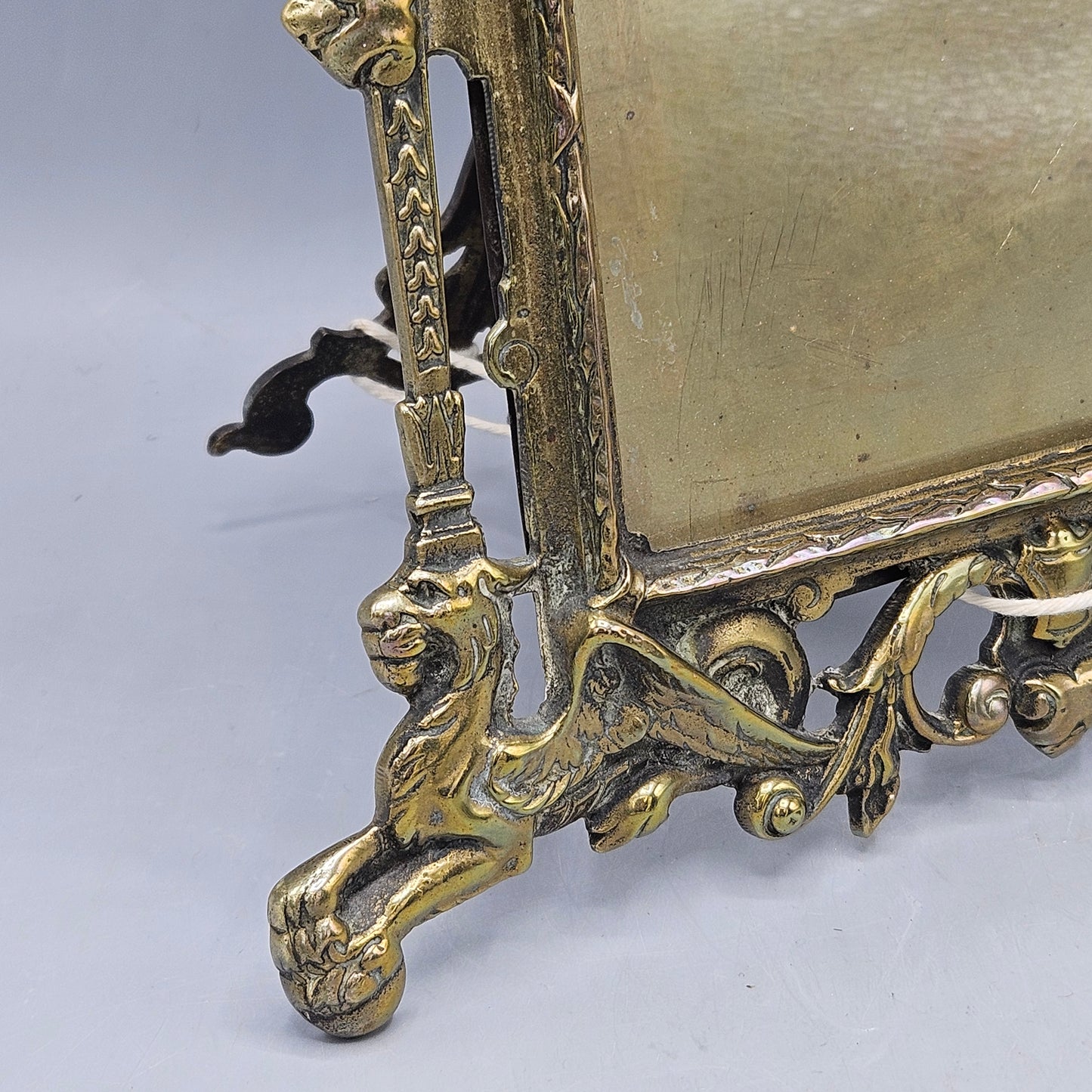 Antique French Cast Brass Picture Frame