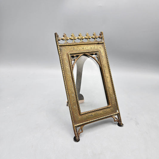 Antique French Bronze Gothic Style Picture Frame