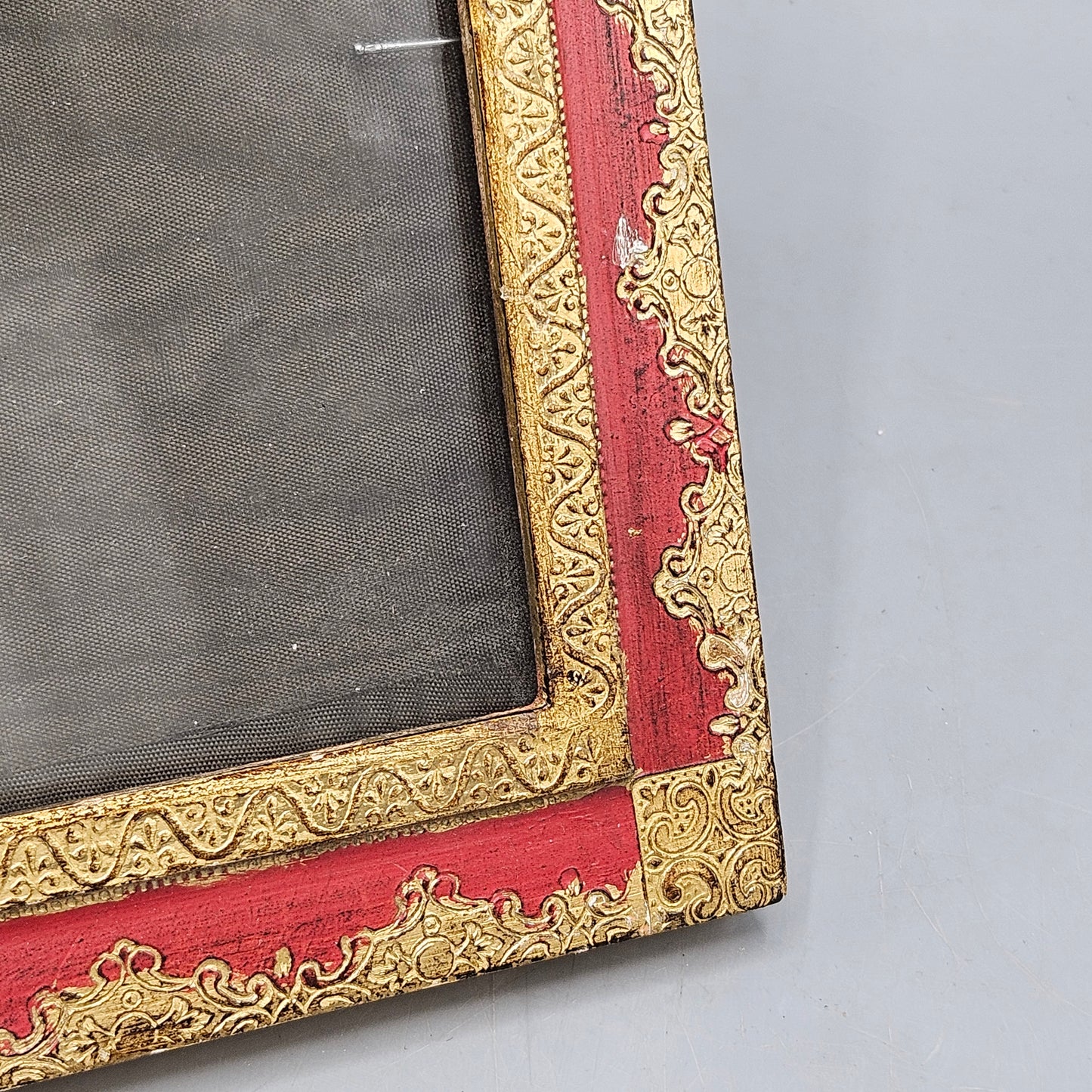 Vintage Florentine Red & Gilt Wood Picture Frame