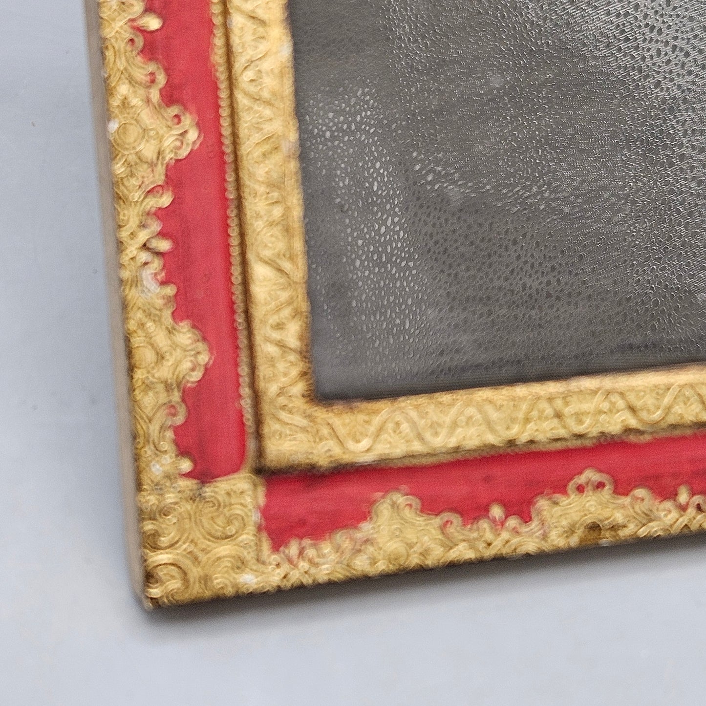 Vintage Florentine Red & Gilt Wood Picture Frame