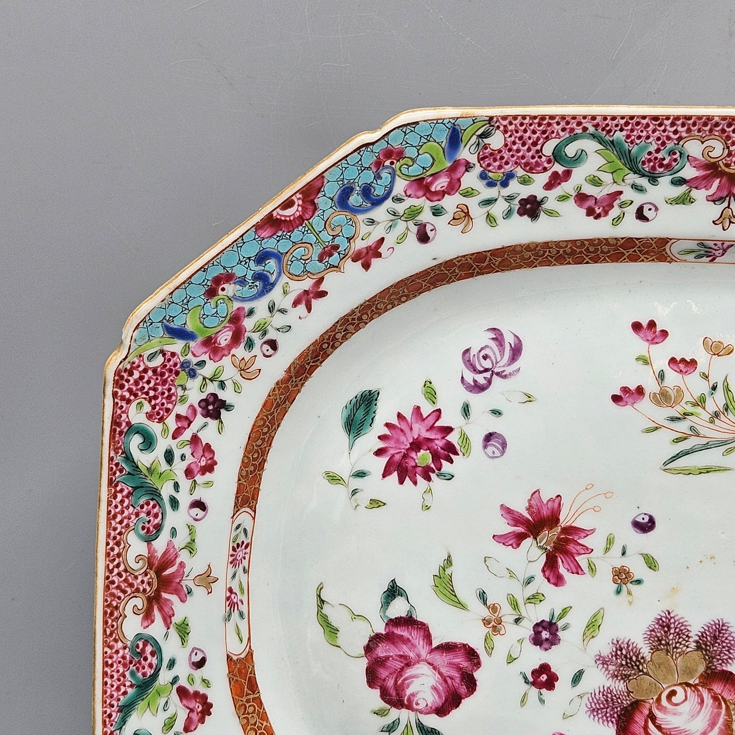 Antique Chinese Export Porcelain  Famille Rose Platter