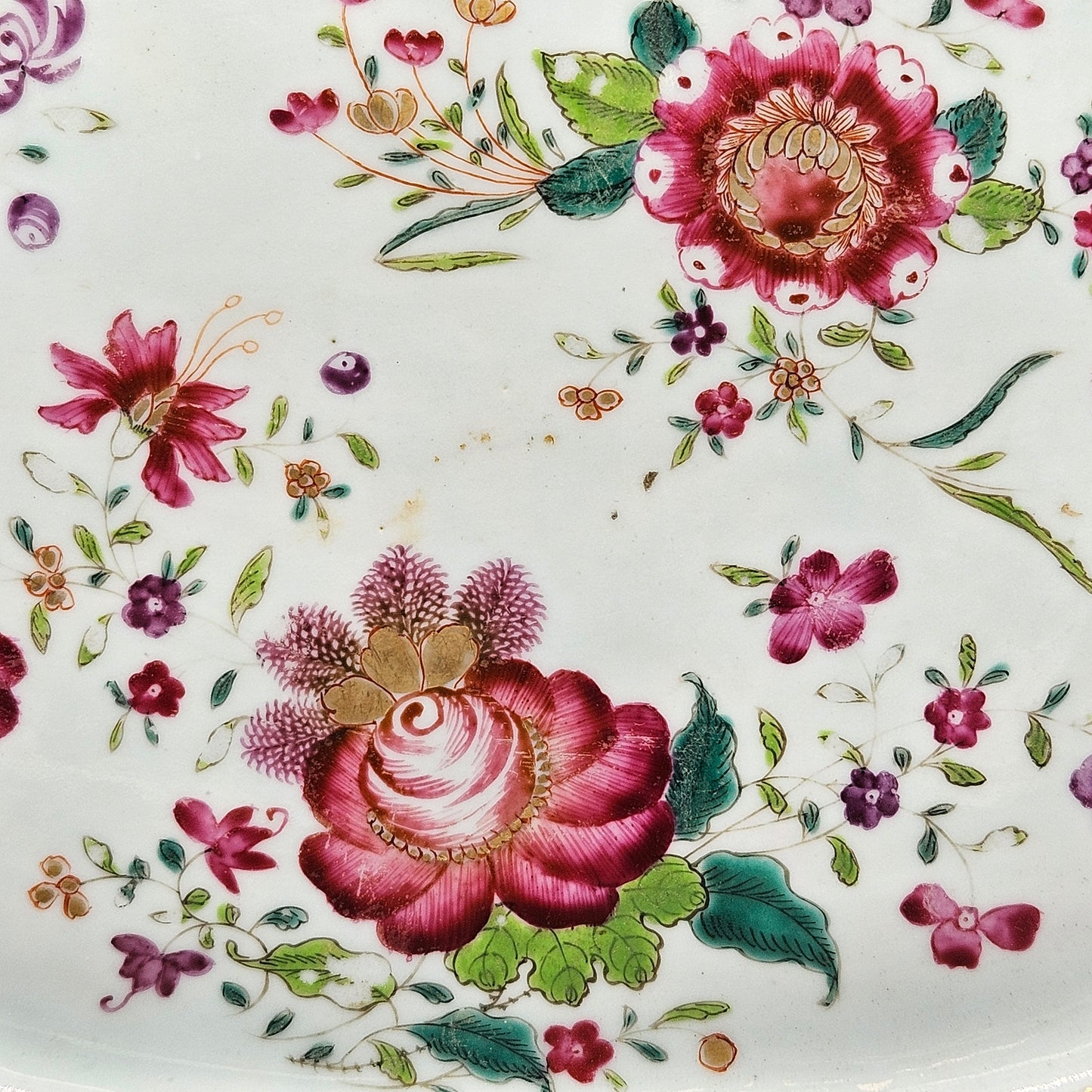 Antique Chinese Export Porcelain  Famille Rose Platter